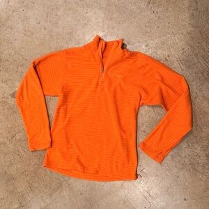 Patagonia Fleece Kids Orange Quarter Zip Outdoors Hiking Youth M